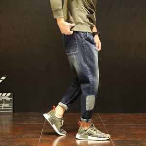 Mens Hip Hop Loose Jeans